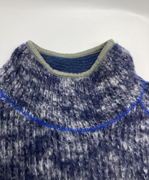 KOLOR（カラー）KOLOR (カラー) ハイネックニット ネイビー×グレー サイズ:1の古着・服飾アイテム