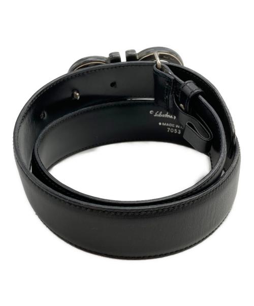 Salvatore Ferragamo（サルヴァトーレ フェラガモ）Salvatore Ferragamo (サルヴァトーレ フェラガモ) ダブルガンチーニレザーベルト ブラックの古着・服飾アイテム