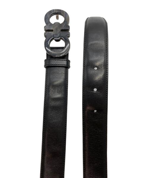 Salvatore Ferragamo（サルヴァトーレ フェラガモ）Salvatore Ferragamo (サルヴァトーレ フェラガモ) ダブルガンチーニレザーベルト ブラックの古着・服飾アイテム