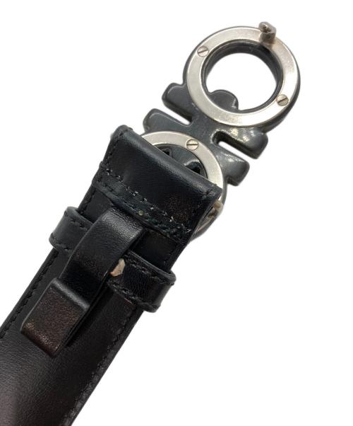 Salvatore Ferragamo（サルヴァトーレ フェラガモ）Salvatore Ferragamo (サルヴァトーレ フェラガモ) ダブルガンチーニレザーベルト ブラックの古着・服飾アイテム