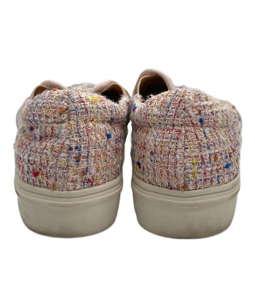 LANVIN en Bleu（ランバンオンブルー）LANVIN en Bleu (ランバンオンブルー) ツイードスリッポン ピンク サイズ:24の古着・服飾アイテム