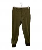 Y'sワイズ）の古着「裾ジップイージーパンツ」｜カーキ