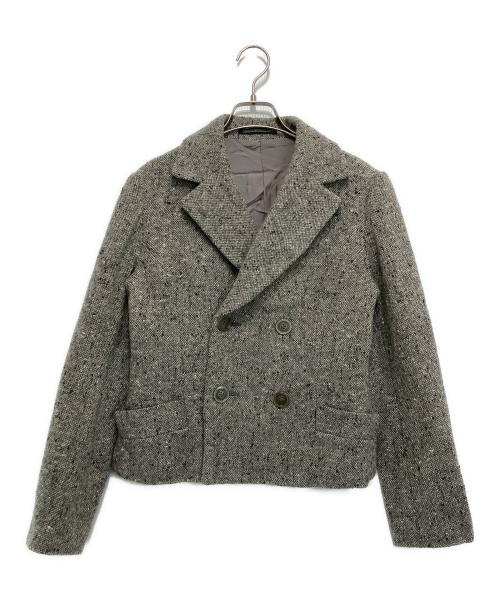 yohji yamamoto+noir（ヨウジヤマモトプリュスノアール）yohji yamamoto+noir (ヨウジヤマモトプリュスノアール) ツイードダブルジャケット グレー サイズ:1の古着・服飾アイテム