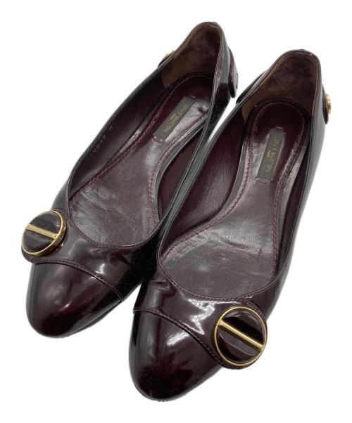 LOUIS VUITTON（ルイ ヴィトン）LOUIS VUITTON (ルイ ヴィトン) エナメルパンプス バーガンディー サイズ:34 ½の古着・服飾アイテム