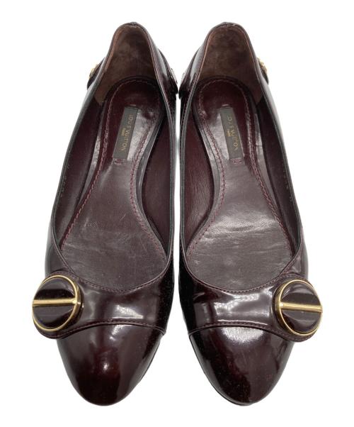LOUIS VUITTON（ルイ ヴィトン）LOUIS VUITTON (ルイ ヴィトン) エナメルパンプス バーガンディー サイズ:34 ½の古着・服飾アイテム