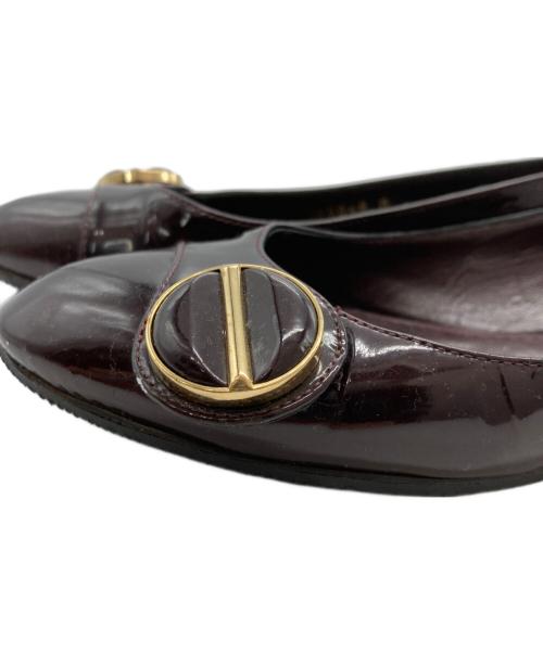 LOUIS VUITTON（ルイ ヴィトン）LOUIS VUITTON (ルイ ヴィトン) エナメルパンプス バーガンディー サイズ:34 ½の古着・服飾アイテム