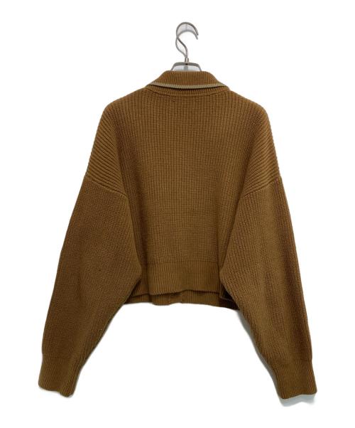 FRED PERRY（フレッドペリー）FRED PERRY (フレッドペリー) 襟付きカーディガン ブラウン サイズ:36/UK10の古着・服飾アイテム