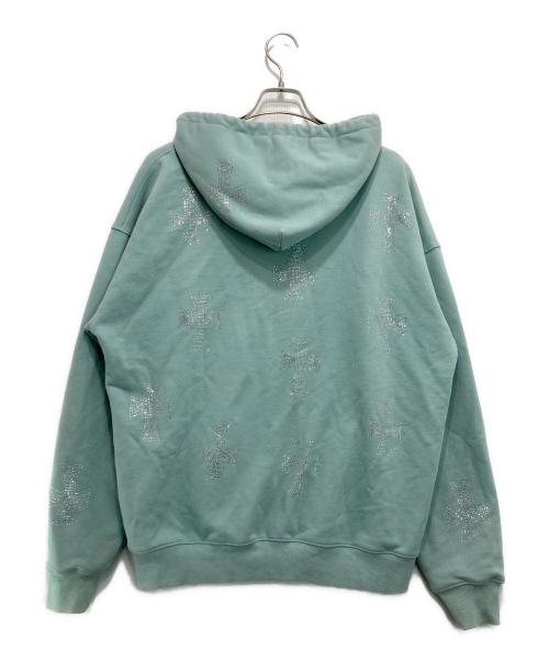 unknown（アンノウン）unknown (アンノウン) ラインストーンジップパーカー スカイブルー サイズ:Lの古着・服飾アイテム