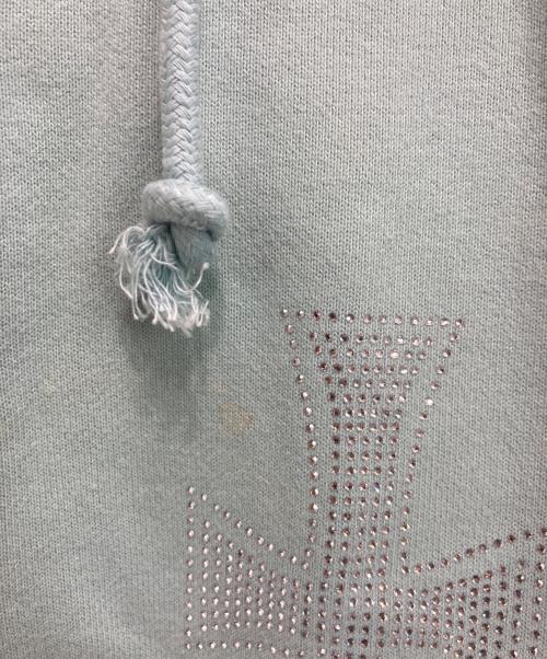 unknown（アンノウン）unknown (アンノウン) ラインストーンジップパーカー スカイブルー サイズ:Lの古着・服飾アイテム