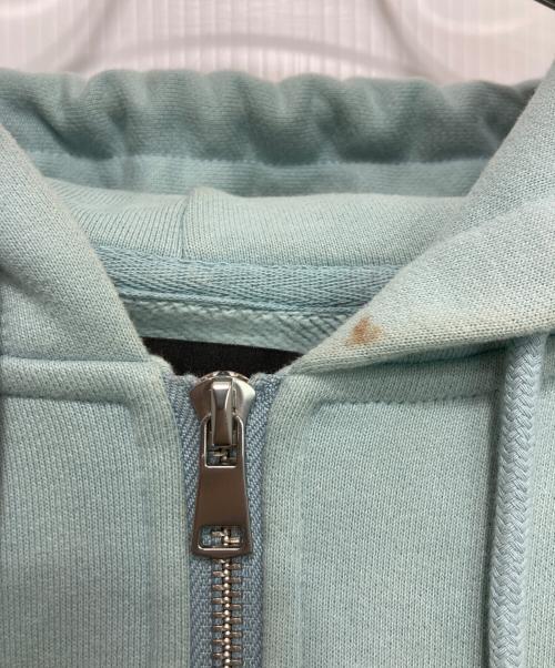 unknown（アンノウン）unknown (アンノウン) ラインストーンジップパーカー スカイブルー サイズ:Lの古着・服飾アイテム