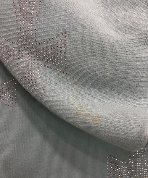 unknown（アンノウン）unknown (アンノウン) ラインストーンジップパーカー スカイブルー サイズ:Lの古着・服飾アイテム