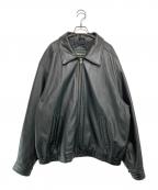 CROFT&BARROWクロフトアンドバロー）の古着「レザージャケット」｜ブラック