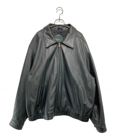 CROFT & BARROW レザージャケット　短丈　本革　ブラック　2XL 中古・古着通販】CROFT&BARROW (クロフトアンドバロー) レザー