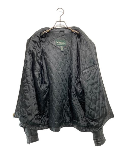 CROFT&BARROW（クロフトアンドバロー）CROFT&BARROW (クロフトアンドバロー) レザージャケット ブラック サイズ:XLの古着・服飾アイテム