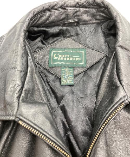 CROFT&BARROW（クロフトアンドバロー）CROFT&BARROW (クロフトアンドバロー) レザージャケット ブラック サイズ:XLの古着・服飾アイテム