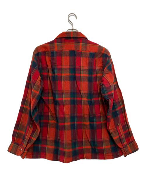 PENDLETON（ペンドルトン）PENDLETON (ペンドルトン) [古着]60s-70s ヴィンテージウールチェックシャツ レッド サイズ:Lの古着・服飾アイテム