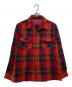 PENDLETON（ペンドルトン）の古着「[古着]60s-70s ヴィンテージウールチェックシャツ」｜レッド