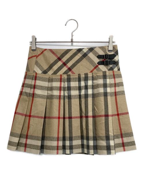 BURBERRY（バーバリー）BURBERRY (バーバリー) ノバチェックプリーツミニスカート ベージュ サイズ:14Ｙ-164（キッズ規格）の古着・服飾アイテム