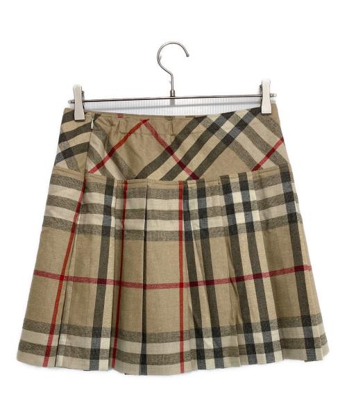 BURBERRY（バーバリー）BURBERRY (バーバリー) ノバチェックプリーツミニスカート ベージュ サイズ:14Ｙ-164（キッズ規格）の古着・服飾アイテム