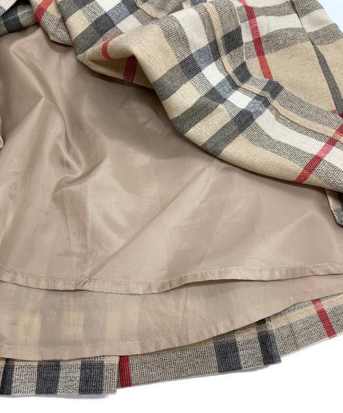 BURBERRY（バーバリー）BURBERRY (バーバリー) ノバチェックプリーツミニスカート ベージュ サイズ:14Ｙ-164（キッズ規格）の古着・服飾アイテム