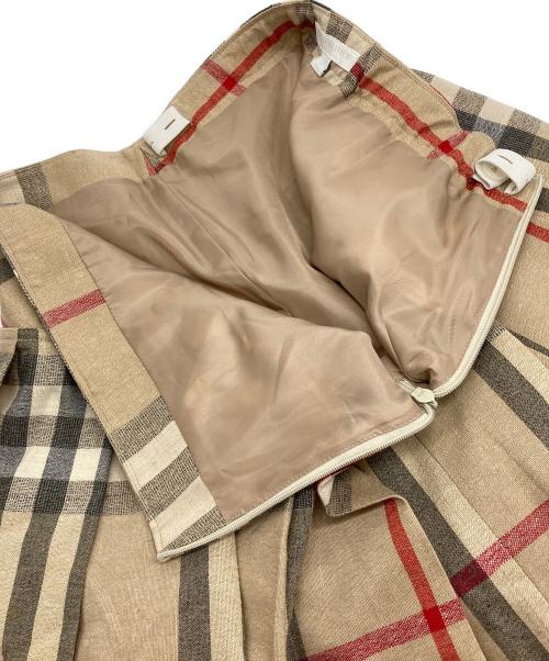BURBERRY（バーバリー）BURBERRY (バーバリー) ノバチェックプリーツミニスカート ベージュ サイズ:14Ｙ-164（キッズ規格）の古着・服飾アイテム