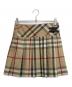 BURBERRY（バーバリー）の古着「ノバチェックプリーツミニスカート」｜ベージュ