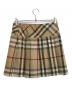 BURBERRY (バーバリー) ノバチェックプリーツミニスカート ベージュ サイズ:14Ｙ-164（キッズ規格）：6000円