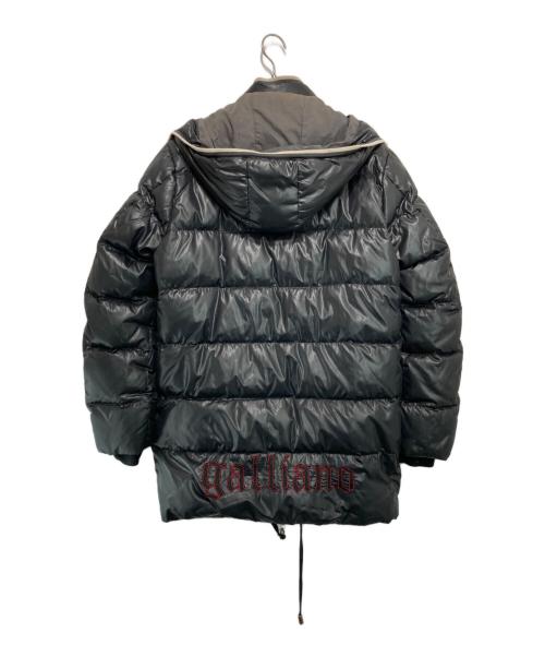 GALLIANO（ガリアーノ）GALLIANO (ガリアーノ) バックロゴダウンコート ブラック サイズ:34/48の古着・服飾アイテム
