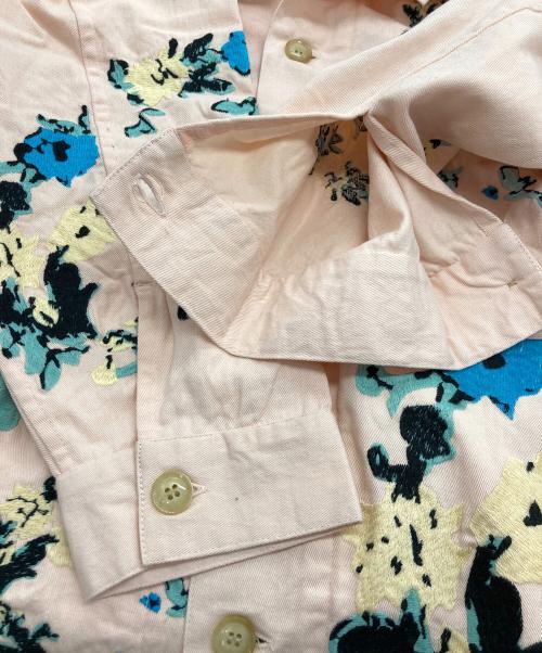 flagstuff（フラグスタフ）flagstuff (フラグスタフ) FLOWER EMBROIDERY JACKET ピンク サイズ:Mの古着・服飾アイテム