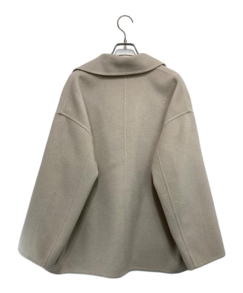 BALLSEY（ボールジィ）BALLSEY (ボールジィ) プレミアムウールリバー オープンカラーショートコート ベージュ サイズ:34（7号）の古着・服飾アイテム