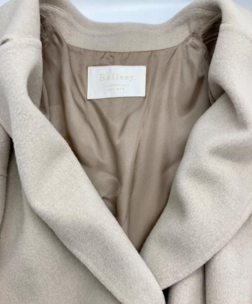 BALLSEY（ボールジィ）BALLSEY (ボールジィ) プレミアムウールリバー オープンカラーショートコート ベージュ サイズ:34（7号）の古着・服飾アイテム