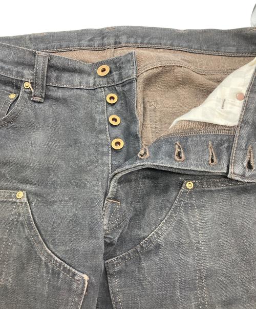 Trophy Clothing（トロフィークロージング）Trophy Clothing (トロフィークロージング) ダブルニーデニムパンツ ブラック サイズ:W34 86㎝の古着・服飾アイテム