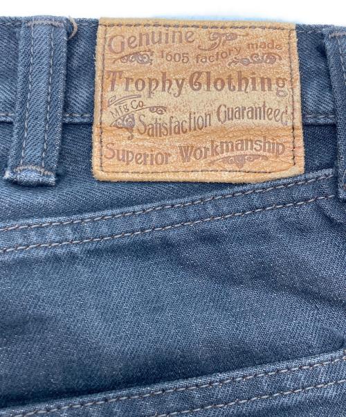 Trophy Clothing（トロフィークロージング）Trophy Clothing (トロフィークロージング) ダブルニーデニムパンツ ブラック サイズ:W34 86㎝の古着・服飾アイテム
