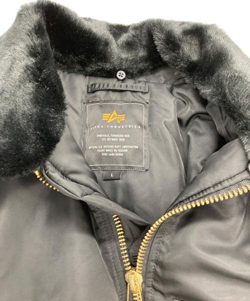 ALPHA（アルファ）ALPHA (アルファ) B-15フライトジャケット ブラック サイズ:Lの古着・服飾アイテム