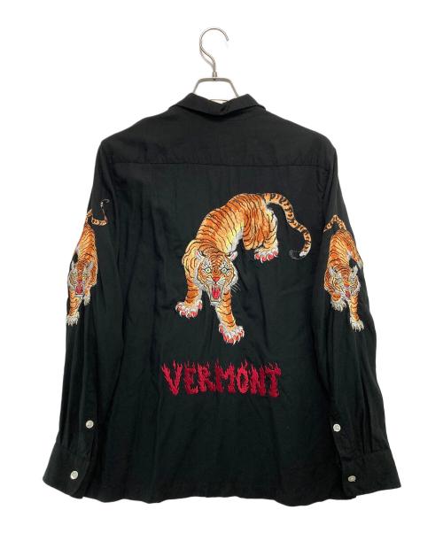 WACKO MARIA（ワコマリア）WACKO MARIA (ワコマリア) TIMLEHI (ティムリーハイ) 50’s　タイガー刺繍シャツ ブラック サイズ:Mの古着・服飾アイテム