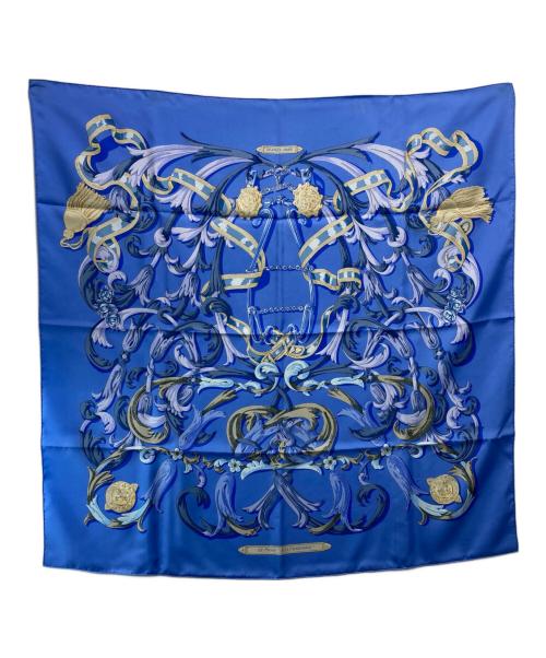 HERMES（エルメス）HERMES (エルメス) カレ90「LE MORS A LA CONETABLE（轡の気品）」 スカイブルーの古着・服飾アイテム