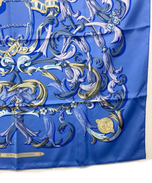 HERMES（エルメス）HERMES (エルメス) カレ90「LE MORS A LA CONETABLE（轡の気品）」 スカイブルーの古着・服飾アイテム