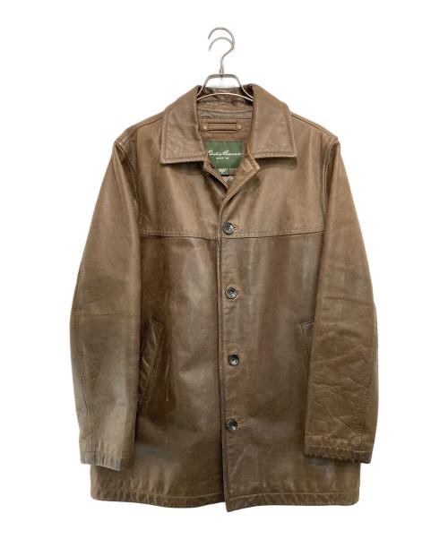Eddie Bauer（エディーバウアー）Eddie Bauer (エディーバウアー) レザーカーコート ブラウン サイズ:Mの古着・服飾アイテム