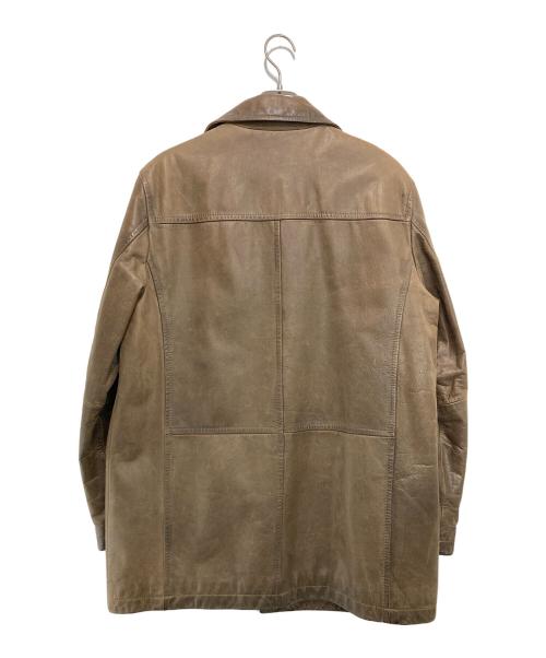 Eddie Bauer（エディーバウアー）Eddie Bauer (エディーバウアー) レザーカーコート ブラウン サイズ:Mの古着・服飾アイテム