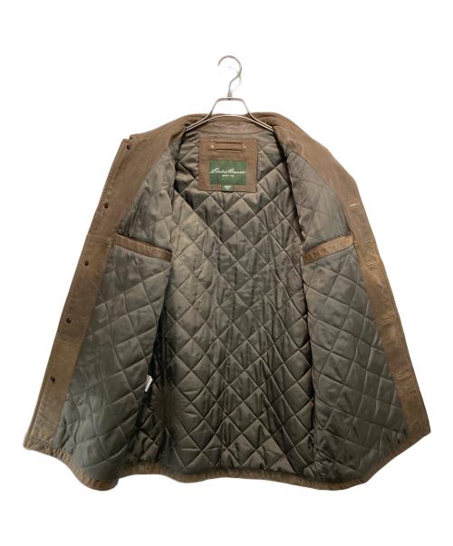 Eddie Bauer（エディーバウアー）Eddie Bauer (エディーバウアー) レザーカーコート ブラウン サイズ:Mの古着・服飾アイテム