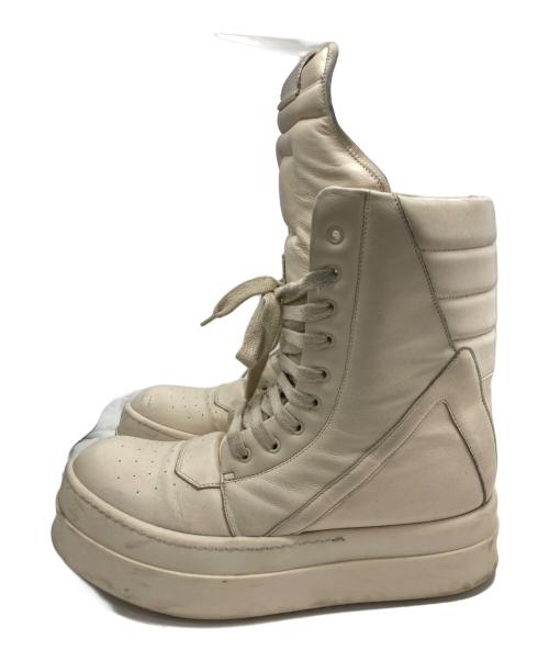 RICK OWENS（リックオウエンス）RICK OWENS (リックオウエンス) MEGA GEOBASKET/メガジオバスケット ホワイト サイズ:ヨーロッパ　43の古着・服飾アイテム