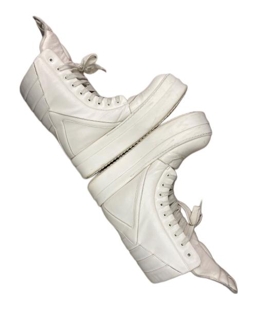 RICK OWENS（リックオウエンス）RICK OWENS (リックオウエンス) MEGA GEOBASKET/メガジオバスケット ホワイト サイズ:ヨーロッパ　43の古着・服飾アイテム