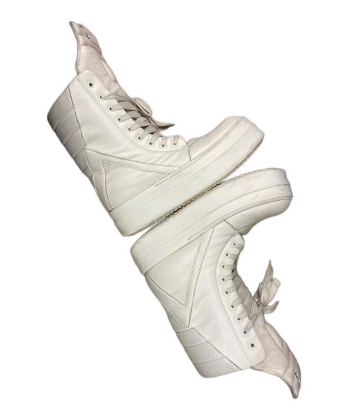 RICK OWENS（リックオウエンス）RICK OWENS (リックオウエンス) MEGA GEOBASKET/メガジオバスケット ホワイト サイズ:ヨーロッパ　43の古着・服飾アイテム