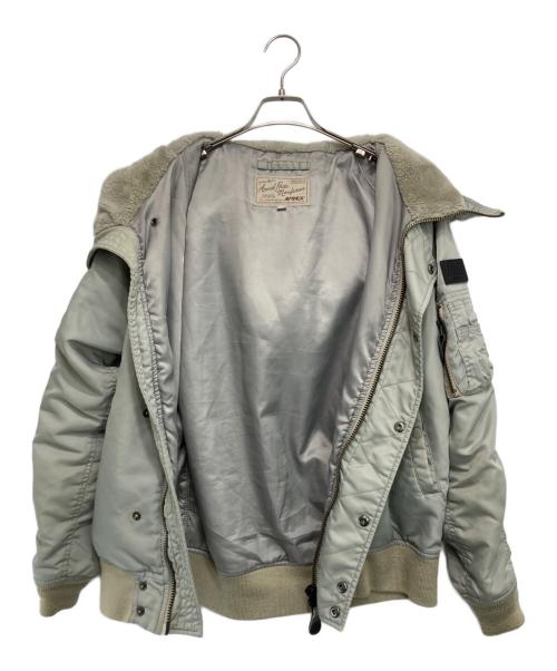 AVIREX（アヴィレックス）AVIREX (アヴィレックス) N-2Bフライトジャケット グレー サイズ:Lの古着・服飾アイテム