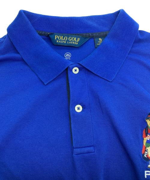 POLO GOLF（ポロ ゴルフ）POLO GOLF (ポロ ゴルフ) ポロベア刺繍半袖ポロシャツ ブルー サイズ:XLの古着・服飾アイテム