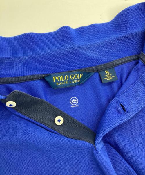 POLO GOLF（ポロ ゴルフ）POLO GOLF (ポロ ゴルフ) ポロベア刺繍半袖ポロシャツ ブルー サイズ:XLの古着・服飾アイテム