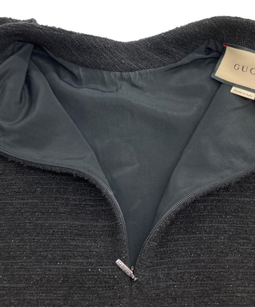 GUCCI（グッチ）GUCCI (グッチ) ラメツイードドレス ブラック サイズ:40の古着・服飾アイテム