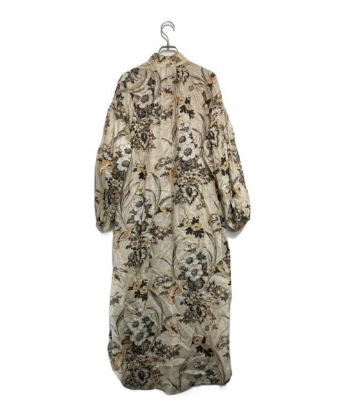 ALEMAIS（アレメ）ALEMAIS (アレメ) 総柄長袖ワンピース ホワイト サイズ:6の古着・服飾アイテム