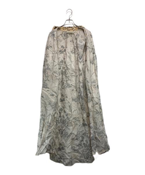 ALEMAIS（アレメ）ALEMAIS (アレメ) 総柄長袖ワンピース ホワイト サイズ:6の古着・服飾アイテム
