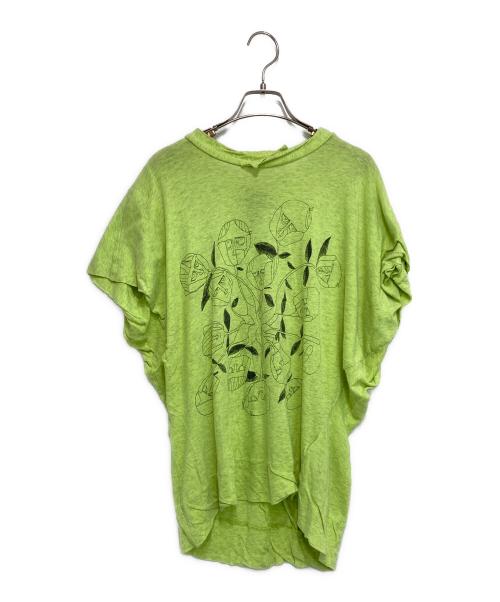 BERNHARD WILLHELM（ベルンハルト ウィルヘルム）BERNHARD WILLHELM (ベルンハルト ウィルヘルム) プリントTシャツ グリーン サイズ:Ｓの古着・服飾アイテム